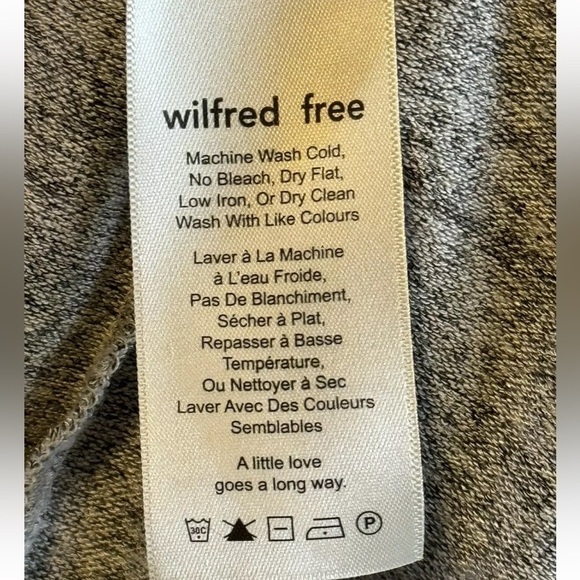 Aritzia Wilfred Free Gail Dress M Long Sleeve V Neck Gray Party Office Travel - Picture 7 of 8